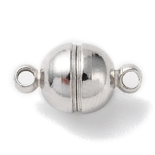 PandaHall Brass Magnetic Clasps with Loops, Round, Platinum, 14x8mm, Hole: 1.5mm Brass Round
PandaHall Brass Magnetic Clasps with Loops, Round, Platinum, 14x8mm, Hole: 1.5mm Brass Round