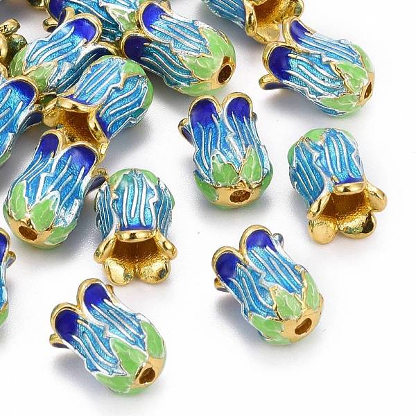 PandaHall 5-Petal Rack Plating Brass Enamel Bead Cap, Cadmium Free & Lead Free, Golden, 14x10mm, Hole: 2mm Brass+Enamel
PandaHall 5-Petal Rack Plating Brass Enamel Bead Cap, Cadmium Free & Lead Free, Golden, 14x10mm, Hole: 2mm Brass+Enamel