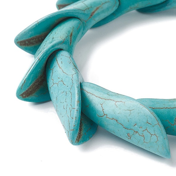 PandaHall Dyed Synthetic Turquoise Leaf Beaded Stretch Bracelets, Tile Bracelet, Medium Turquoise, Inner Diameter: 2-1/8 inch(5.45cm)...
PandaHall Dyed Synthetic Turquoise Leaf Beaded Stretch Bracelets, Tile Bracelet, Medium Turquoise, Inner Diameter: 2-1/8 inch(5.45cm)...