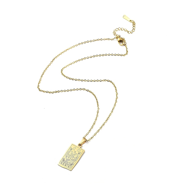 PandaHall Rectangle with Twelve Constellations Pendant Necklaces, 304 Stainless Steel Cable Chains Necklaces, Golden, Gemini, 15.98 inch...
PandaHall Rectangle with Twelve Constellations Pendant Necklaces, 304 Stainless Steel Cable Chains Necklaces, Golden, Gemini, 15.98 inch...
