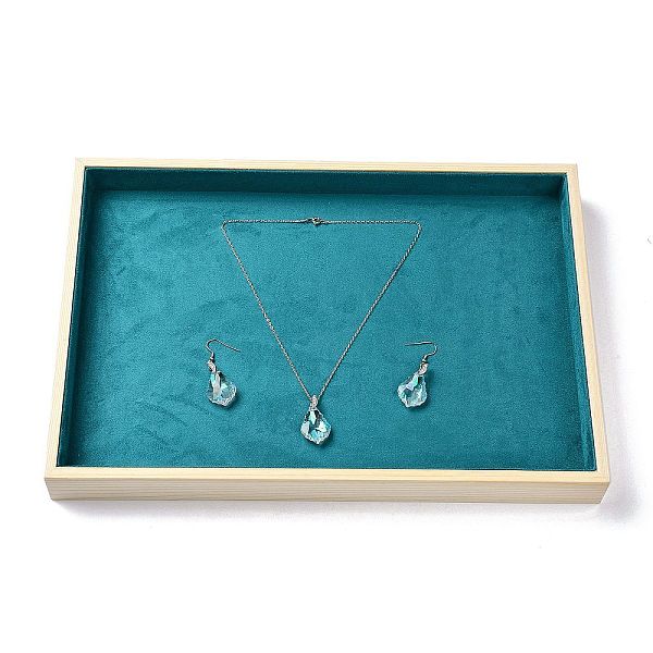 PandaHall Flat Wood Pesentation Jewelry Display Boxes, Covered with Velvet, Rectangle, Dark Cyan, 35x24x3.5cm Wood
PandaHall Flat Wood Pesentation Jewelry Display Boxes, Covered with Velvet, Rectangle, Dark Cyan, 35x24x3.5cm Wood