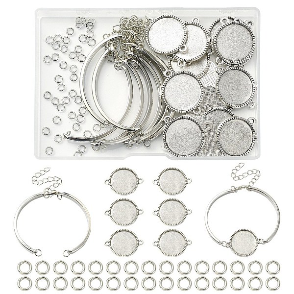 PandaHall DIY Bracelet Making Finding Kit, Including Alloy Bracelet Making & Alloy Flat Round Cabochon Connector Settings, Brass Jump Rings...
PandaHall DIY Bracelet Making Finding Kit, Including Alloy Bracelet Making & Alloy Flat Round Cabochon Connector Settings, Brass Jump Rings...