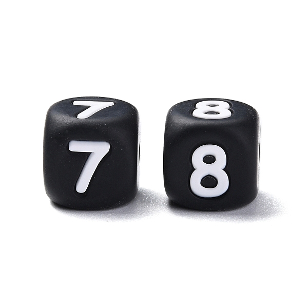 PandaHall Silicone Beads, for Bracelet or Necklace Making, Arabic Numerals Style, Black Cube, Random Mixed Num, 10x10x10mm, Hole: 2mm...
PandaHall Silicone Beads, for Bracelet or Necklace Making, Arabic Numerals Style, Black Cube, Random Mixed Num, 10x10x10mm, Hole: 2mm...