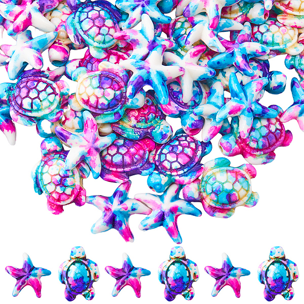 PandaHall SUNNYCLUE 100Pcs 2 Styles Synthetic Turquoise Dyed Beads Strands, Fuel Injection Effect, Starfish & Sea Turtle, Deep Sky Blue...
PandaHall SUNNYCLUE 100Pcs 2 Styles Synthetic Turquoise Dyed Beads Strands, Fuel Injection Effect, Starfish & Sea Turtle, Deep Sky Blue...