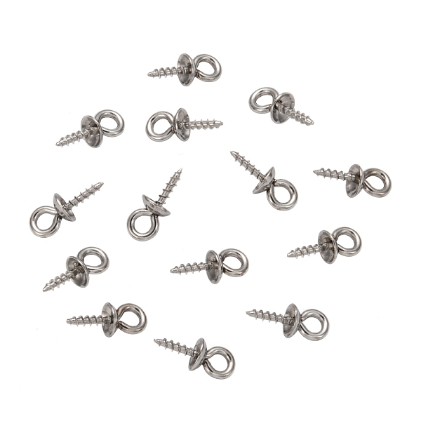 PandaHall 304 Stainless Steel Screw Eye Pin Peg Bails, For Half Drilled Beads, Stainless Steel Color, 10.5x4mm, Hole: 2mm, Pin: 1.5mm 304...
PandaHall 304 Stainless Steel Screw Eye Pin Peg Bails, For Half Drilled Beads, Stainless Steel Color, 10.5x4mm, Hole: 2mm, Pin: 1.5mm 304...