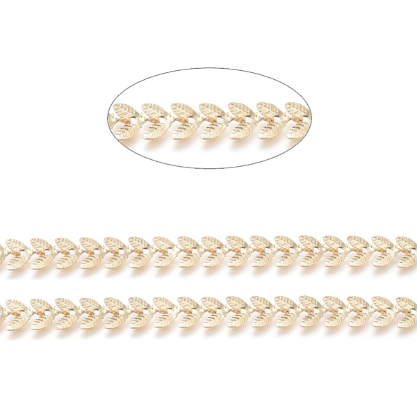 PandaHall Brass Handmade Cobs Chains, Link Chains, with Spool, Long-Lasting Plated, Soldered, Leaf, Real 18K Gold Plated, 7x6x0.5mm, about...
PandaHall Brass Handmade Cobs Chains, Link Chains, with Spool, Long-Lasting Plated, Soldered, Leaf, Real 18K Gold Plated, 7x6x0.5mm, about...