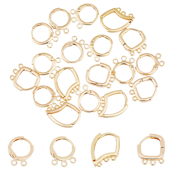 PandaHall SUPERFINDINGS 20pcs 4 Styles 18k Gold Plated Brass Huggie Hoop Earrings with Multiple Loops Hypoallergenic Hoops Earrings DIY...
PandaHall SUPERFINDINGS 20pcs 4 Styles 18k Gold Plated Brass Huggie Hoop Earrings with Multiple Loops Hypoallergenic Hoops Earrings DIY...