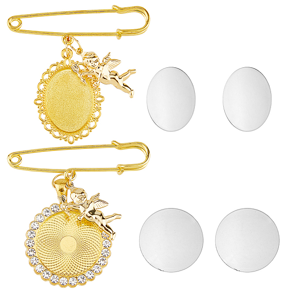 PandaHall 2Pcs 2 Style Oval & Flat Round Blank Glass Dome Wedding Bouquet Photo Charms Safety Pin Brooches with Crystal Rhinestone, Alloy...
PandaHall 2Pcs 2 Style Oval & Flat Round Blank Glass Dome Wedding Bouquet Photo Charms Safety Pin Brooches with Crystal Rhinestone, Alloy...