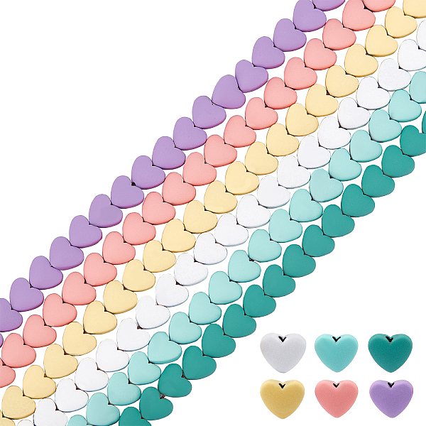 PandaHall CHGCRAFT 6Strands 6 Colors Rubberized Style Spray Painted Non-magnetic Synthetic Hematite Beads Strands, Heart, Mixed Color..., Multicolor
PandaHall CHGCRAFT 6Strands 6 Colors Rubberized Style Spray Painted Non-magnetic Synthetic Hematite Beads Strands, Heart, Mixed Color..., Multicolor