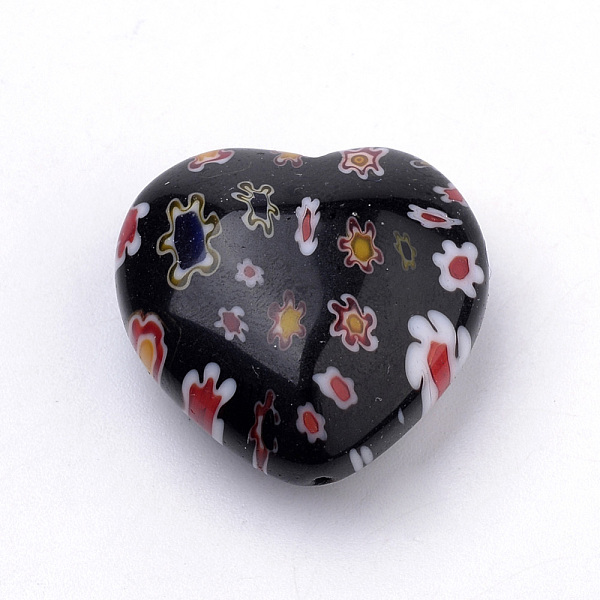 PandaHall Handmade Millefiori Lampwork Beads, Heart, Black, 21~22x21~22x10.5~11mm, Hole: 1mm Millefiori Lampwork Heart Black
PandaHall Handmade Millefiori Lampwork Beads, Heart, Black, 21~22x21~22x10.5~11mm, Hole: 1mm Millefiori Lampwork Heart Black
