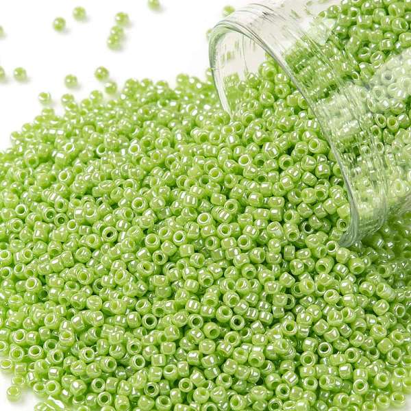 PandaHall TOHO Round Seed Beads, Japanese Seed Beads, (131) Opaque Luster Sour Apple, 15/0, 1.5mm, Hole: 0.7mm, about 15000pcs/50g Glass..., Green
PandaHall TOHO Round Seed Beads, Japanese Seed Beads, (131) Opaque Luster Sour Apple, 15/0, 1.5mm, Hole: 0.7mm, about 15000pcs/50g Glass..., Green