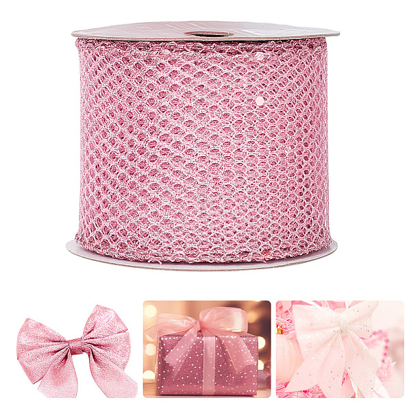 PandaHall 9m Pink Glitter Wired Ribbon, Flamingo Color Wire Edge Ribbon Sparkling Web Mesh Ribbon Metallic Edge Ribbon for Gift Wrapping...
PandaHall 9m Pink Glitter Wired Ribbon, Flamingo Color Wire Edge Ribbon Sparkling Web Mesh Ribbon Metallic Edge Ribbon for Gift Wrapping...