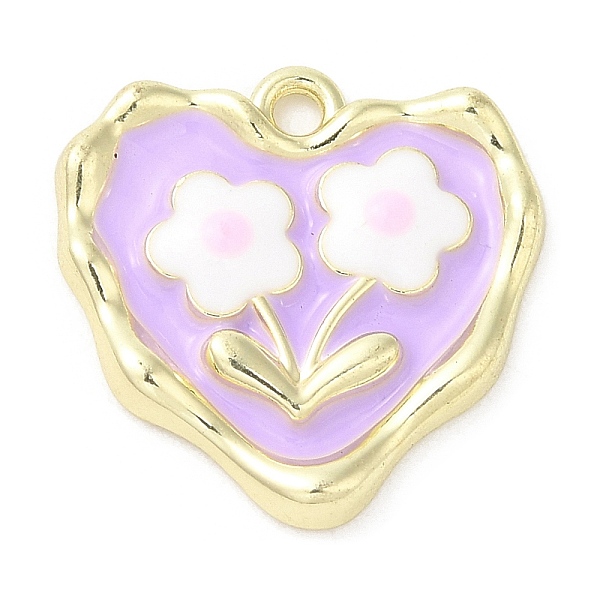 PandaHall Alloy Enamel Pendants, Golden, Heart with Flower Charm, Lilac, 18x18x3mm, Hole: 1.6mm Alloy+Enamel Heart Purple
PandaHall Alloy Enamel Pendants, Golden, Heart with Flower Charm, Lilac, 18x18x3mm, Hole: 1.6mm Alloy+Enamel Heart Purple