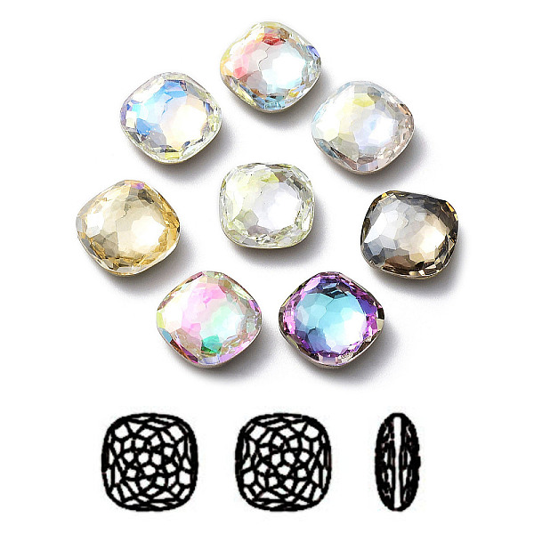 PandaHall K9 Glass Rhinestone Cabochons, Flat Back & Back Plated, Faceted, Square, Mixed Color, 12x12x4.5mm Glass Rhinestone Square..., Multicolor
PandaHall K9 Glass Rhinestone Cabochons, Flat Back & Back Plated, Faceted, Square, Mixed Color, 12x12x4.5mm Glass Rhinestone Square..., Multicolor
