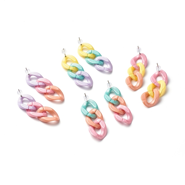 PandaHall Colorful Dainty Curb Chain Trendy Acrylic Stud Earrings for Girl Women, with Steel Pins, Mixed Color, 50mm, Pin: 0.8mm, 4..., Multicolor
PandaHall Colorful Dainty Curb Chain Trendy Acrylic Stud Earrings for Girl Women, with Steel Pins, Mixed Color, 50mm, Pin: 0.8mm, 4..., Multicolor