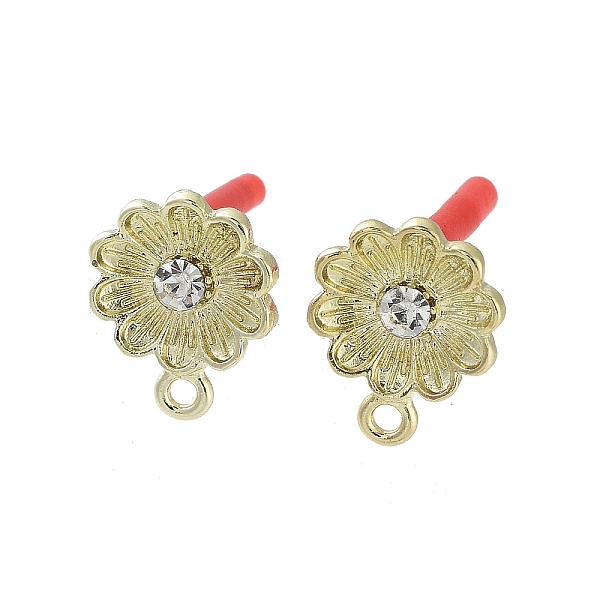 PandaHall Rack Plating Golden Alloy with Rhinestone Stud Earring Findings, with Loops and 304 Stainless Steel Pins, Cadmium Free & Nickel...
PandaHall Rack Plating Golden Alloy with Rhinestone Stud Earring Findings, with Loops and 304 Stainless Steel Pins, Cadmium Free & Nickel...