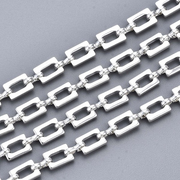 PandaHall Brass Chains, Rectangle Link Chains, Unwelded, with Spool, Silver, Rectangle: 6.5x4.6x1mm, Link: 5.8x2.5x1.2mm, about 16.4 Feet...
PandaHall Brass Chains, Rectangle Link Chains, Unwelded, with Spool, Silver, Rectangle: 6.5x4.6x1mm, Link: 5.8x2.5x1.2mm, about 16.4 Feet...