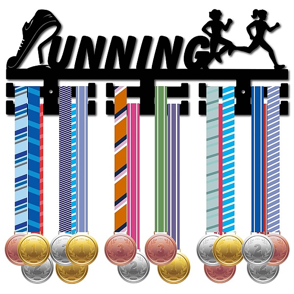 PandaHall Fashion Wood Medal Hanger Holder, 2 Line Display Wall Rack, with Screws & Anchor Plug, Running, Sports, 150x400x7mm, Hole: 5mm..., Black
PandaHall Fashion Wood Medal Hanger Holder, 2 Line Display Wall Rack, with Screws & Anchor Plug, Running, Sports, 150x400x7mm, Hole: 5mm..., Black