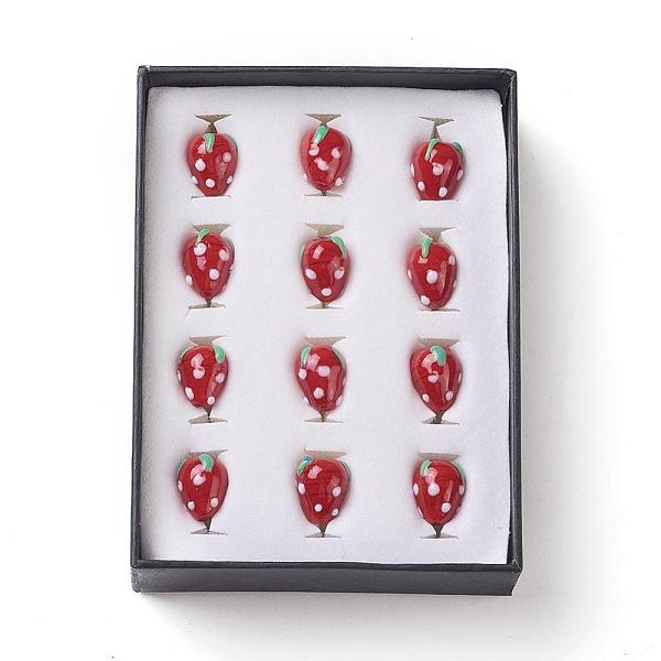 PandaHall Strawberry Handmade Lampwork Beads, Red, 16x11mm, Hole: 2mm Lampwork Fruit Red
PandaHall Strawberry Handmade Lampwork Beads, Red, 16x11mm, Hole: 2mm Lampwork Fruit Red