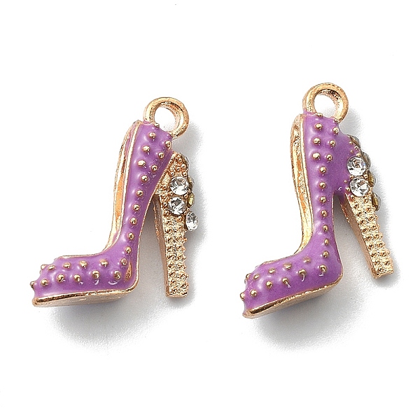 PandaHall 2Pcs Alloy Enamel Stilettos Pendants, Cadmium Free & Lead Free, with Rhinestone, High-heeled Shoes, Light Gold, Dark Orchid...
PandaHall 2Pcs Alloy Enamel Stilettos Pendants, Cadmium Free & Lead Free, with Rhinestone, High-heeled Shoes, Light Gold, Dark Orchid...