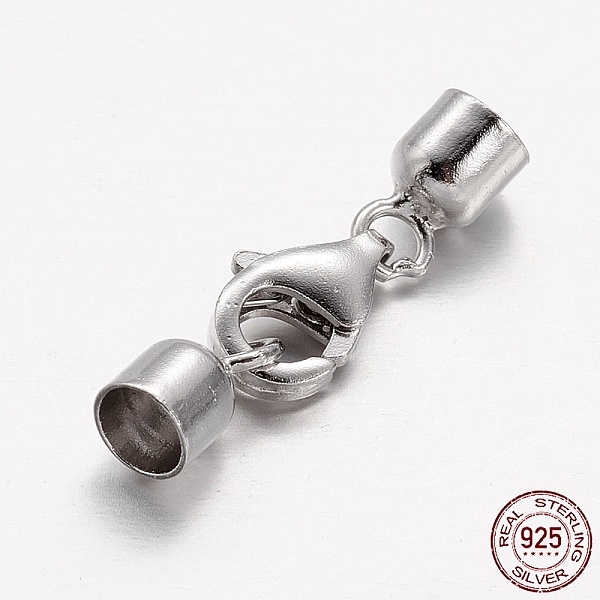 PandaHall Rhodium Plated 925 Sterling Silver Lobster Claw Clasps, with Column Cord Ends, Platinum, 18mm Sterling Silver Others
PandaHall Rhodium Plated 925 Sterling Silver Lobster Claw Clasps, with Column Cord Ends, Platinum, 18mm Sterling Silver Others