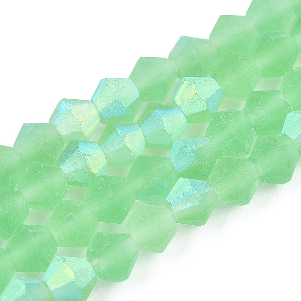 PandaHall Imitate Austrian Crystal Bicone Frosted Glass Beads Strands, Grade AA, Faceted, Light Green, 2x2.5mm, Hole: 0.7mm, about... 
PandaHall Imitate Austrian Crystal Bicone Frosted Glass Beads Strands, Grade AA, Faceted, Light Green, 2x2.5mm, Hole: 0.7mm, about...