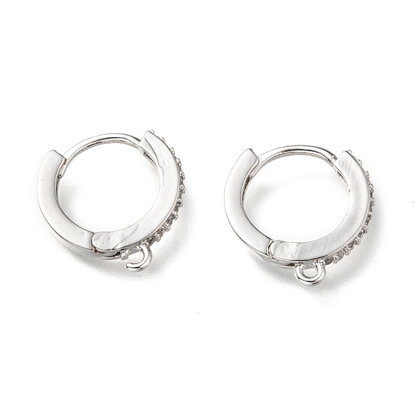 PandaHall Brass Micro Pave Clear Cubic Zirconia Huggie Hoop Earring Findings, Long-Lasting Plated, Flat Round, Real Platinum Plated...
PandaHall Brass Micro Pave Clear Cubic Zirconia Huggie Hoop Earring Findings, Long-Lasting Plated, Flat Round, Real Platinum Plated...