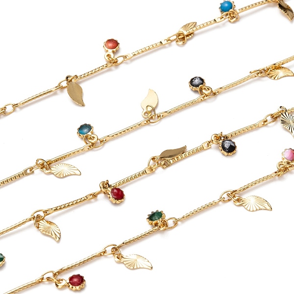 PandaHall Handmade Brass Bar Link Chains, with Enamel Charms and Spool, Long-lasting Plated, Soldered, Leaf & Flower,Golden, Colorful, Link...
PandaHall Handmade Brass Bar Link Chains, with Enamel Charms and Spool, Long-lasting Plated, Soldered, Leaf & Flower,Golden, Colorful, Link...