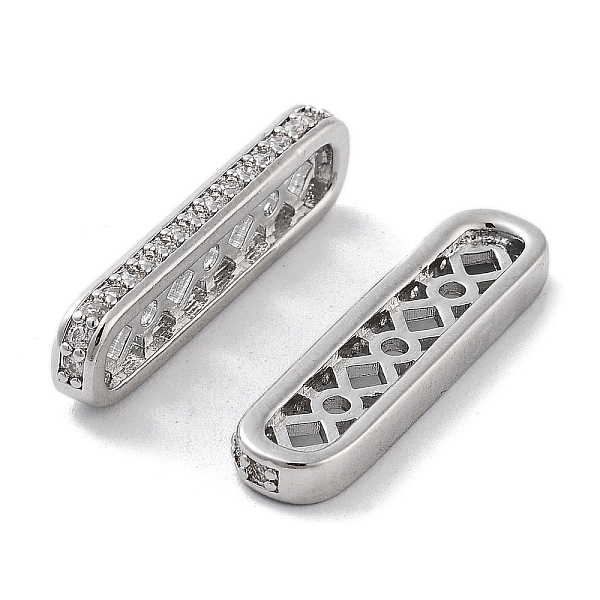 PandaHall Brass Micro Pave Clear Cubic Zirconia Multi-Strands Links, Spacer Bars, Oval, 3-Hole, Real Platinum Plated, 6x23x2.5mm, Hole...
PandaHall Brass Micro Pave Clear Cubic Zirconia Multi-Strands Links, Spacer Bars, Oval, 3-Hole, Real Platinum Plated, 6x23x2.5mm, Hole...