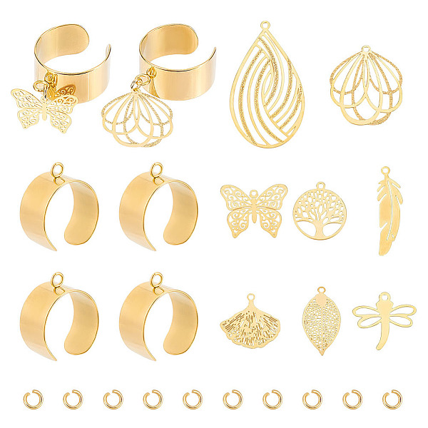 PandaHall Unicraftale DIY Spring Theme Charm Open Ring Making Kit, Including Stainless Steel Cuff Finger Ring Components, Leaf & Tree &...
PandaHall Unicraftale DIY Spring Theme Charm Open Ring Making Kit, Including Stainless Steel Cuff Finger Ring Components, Leaf & Tree &...