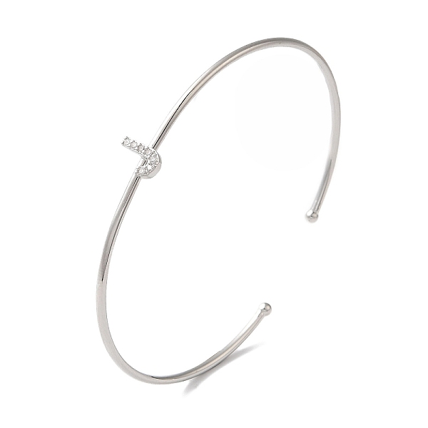 PandaHall Rack Plating Brass Micro Pave Clear Cubic Zirconia Letter Open Cuff Bangles, Torque Bangles for Women, Platinum, Lead Free &...
PandaHall Rack Plating Brass Micro Pave Clear Cubic Zirconia Letter Open Cuff Bangles, Torque Bangles for Women, Platinum, Lead Free &...