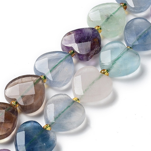 PandaHall Natural Fluorite Beads Strands, Faceted Love Heart, with Seed Beads, 11~12x12x4~5mm, Hole: 0.9mm, about 30~32pcs/strand, 15.35''...
PandaHall Natural Fluorite Beads Strands, Faceted Love Heart, with Seed Beads, 11~12x12x4~5mm, Hole: 0.9mm, about 30~32pcs/strand, 15.35''...