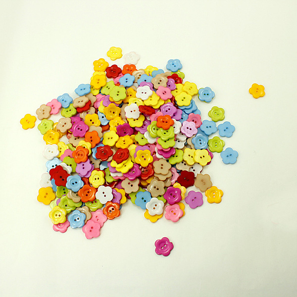 PandaHall Fashionable Plum Blossom Shape Buttons With Assorted Colors, ABS Plastic Button, Mixed Color, 22mm, Hole: 2mm, about 400pcs/bag..., Multicolor
PandaHall Fashionable Plum Blossom Shape Buttons With Assorted Colors, ABS Plastic Button, Mixed Color, 22mm, Hole: 2mm, about 400pcs/bag..., Multicolor