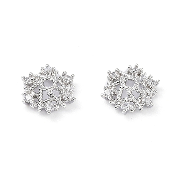 PandaHall Rack Plating Brass Cubic Zirconia Bead Cap, 6- Petal Flower, Real Platinum Plated, 10x9x3mm, Hole: 1.4mm Brass+Cubic Zirconia..., Clear
PandaHall Rack Plating Brass Cubic Zirconia Bead Cap, 6- Petal Flower, Real Platinum Plated, 10x9x3mm, Hole: 1.4mm Brass+Cubic Zirconia..., Clear