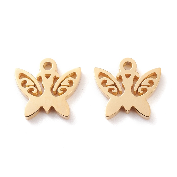 PandaHall Ion Plating(IP) 304 Stainless Steel Charms, Laser Cut, Butterfly, Golden, 11x11.5x1.5mm, Hole: 1.2mm 304 Stainless Steel Butterfly
PandaHall Ion Plating(IP) 304 Stainless Steel Charms, Laser Cut, Butterfly, Golden, 11x11.5x1.5mm, Hole: 1.2mm 304 Stainless Steel Butterfly