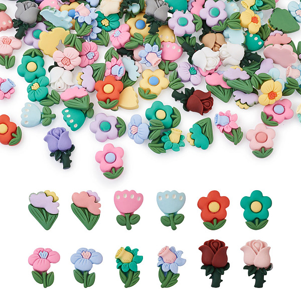 PandaHall Opaque Resin Cabochons, Flower, Mixed Color, 29x18x6mm, 120pcs/set Resin Flower Multicolor
PandaHall Opaque Resin Cabochons, Flower, Mixed Color, 29x18x6mm, 120pcs/set Resin Flower Multicolor