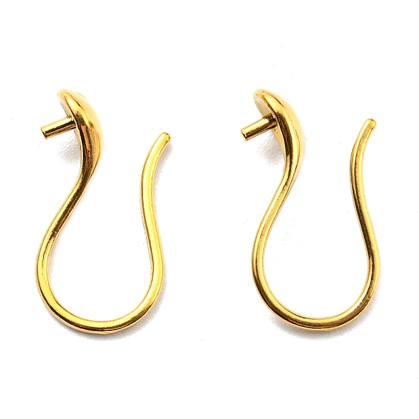 PandaHall 316 Surgical Stainless Steel Earring Hooks, for Half Drilled Beads, Real 18K Gold Plated, 21 Gauge, 16.5x8.5x4.5mm, Pin: 0.7mm and...
PandaHall 316 Surgical Stainless Steel Earring Hooks, for Half Drilled Beads, Real 18K Gold Plated, 21 Gauge, 16.5x8.5x4.5mm, Pin: 0.7mm and...