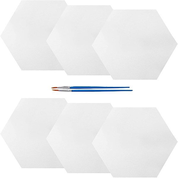 PandaHall 8 Pcs DIY Painting Kit, 6 Pcs Canvas Panel and 2 Pcs Paint Brushes Pens for Painting Craft Drawing Cloth Hexagon Multicolor
PandaHall 8 Pcs DIY Painting Kit, 6 Pcs Canvas Panel and 2 Pcs Paint Brushes Pens for Painting Craft Drawing Cloth Hexagon Multicolor