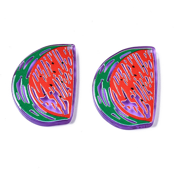PandaHall Translucent Acrylic Pendants, 3D Printed, Watermelon, Medium Orchid, 33x24x3mm, Hole: 1.5mm Acrylic Fruit
PandaHall Translucent Acrylic Pendants, 3D Printed, Watermelon, Medium Orchid, 33x24x3mm, Hole: 1.5mm Acrylic Fruit