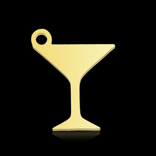 PandaHall 201 Stainless Steel Pendants, Goblet, Real 18K Gold Plated, 14x11.5x1mm, Hole: 1.4mm 201 Stainless Steel Tableware
PandaHall 201 Stainless Steel Pendants, Goblet, Real 18K Gold Plated, 14x11.5x1mm, Hole: 1.4mm 201 Stainless Steel Tableware