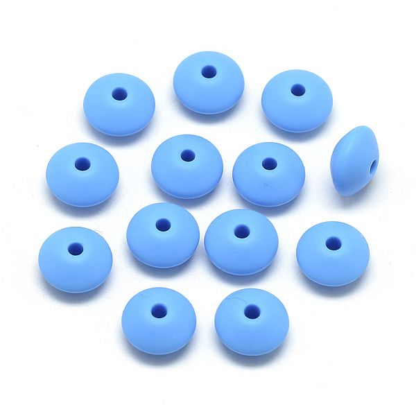 PandaHall Food Grade Eco-Friendly Silicone Beads, Chewing Beads For Teethers, DIY Nursing Necklaces Making, Rondelle, Deep Sky Blue...
PandaHall Food Grade Eco-Friendly Silicone Beads, Chewing Beads For Teethers, DIY Nursing Necklaces Making, Rondelle, Deep Sky Blue...