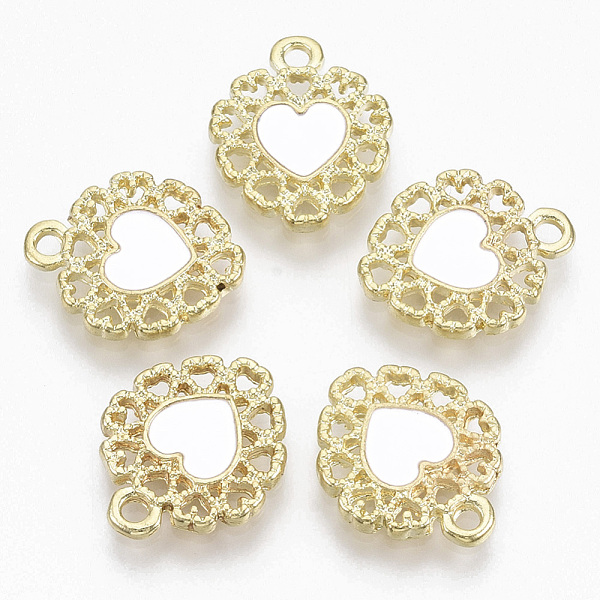 PandaHall Golden Plated Alloy Enamel Pendants, Heart, White, 16x13x2mm, Hole: 1.6mm Alloy+Enamel Heart White
PandaHall Golden Plated Alloy Enamel Pendants, Heart, White, 16x13x2mm, Hole: 1.6mm Alloy+Enamel Heart White