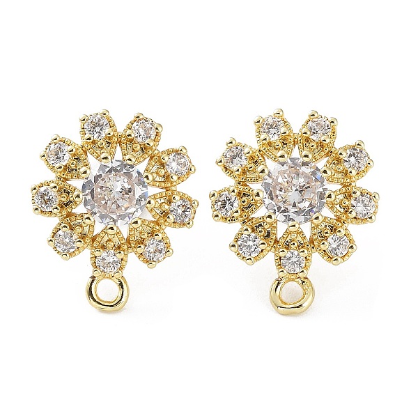 PandaHall Hollow Flower Brass Micro Pave Cubic Zirconia Stud Earrings Finding, with Horizontal Loops, Cadmium Free & Lead Free, Real 18K..., Clear
PandaHall Hollow Flower Brass Micro Pave Cubic Zirconia Stud Earrings Finding, with Horizontal Loops, Cadmium Free & Lead Free, Real 18K..., Clear