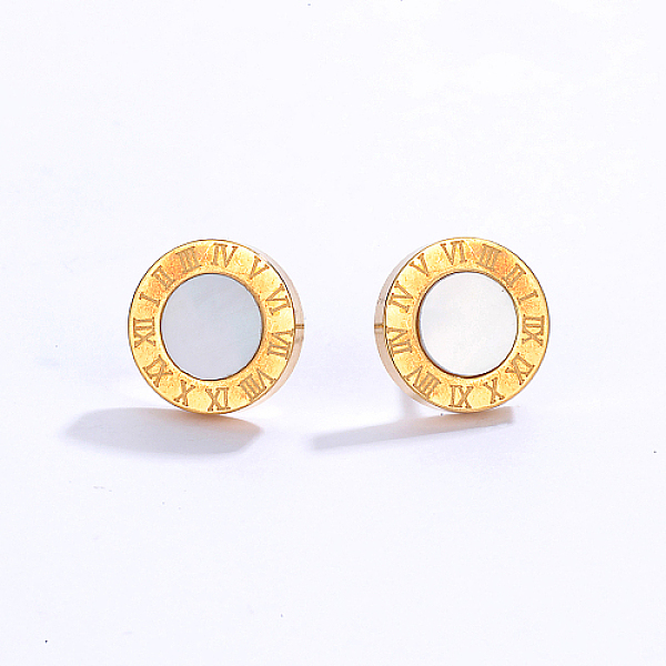 PandaHall 304 Stainless Steel Stud Earrings for Women, Roman Numerals, White, 10mm 304 Stainless Steel Flat Round White
PandaHall 304 Stainless Steel Stud Earrings for Women, Roman Numerals, White, 10mm 304 Stainless Steel Flat Round White