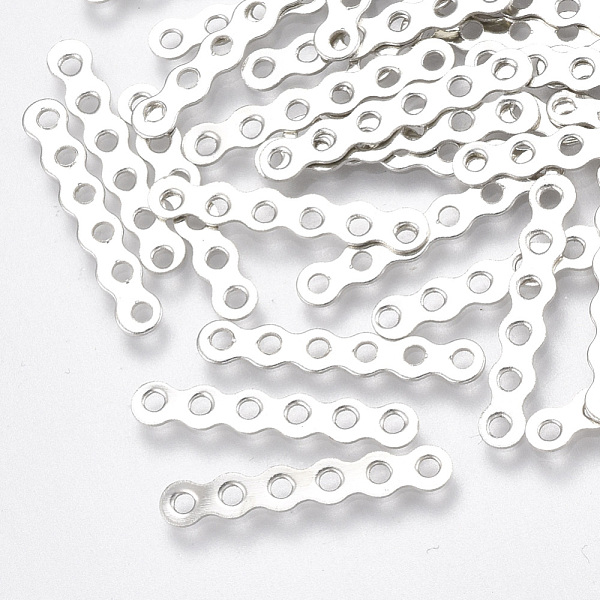PandaHall Iron Spacer Bars, 6-Hole, Nickel Free, Wave, Platinum, 21x3.5x0.5mm, Hole: 1.4mm Iron Others
PandaHall Iron Spacer Bars, 6-Hole, Nickel Free, Wave, Platinum, 21x3.5x0.5mm, Hole: 1.4mm Iron Others