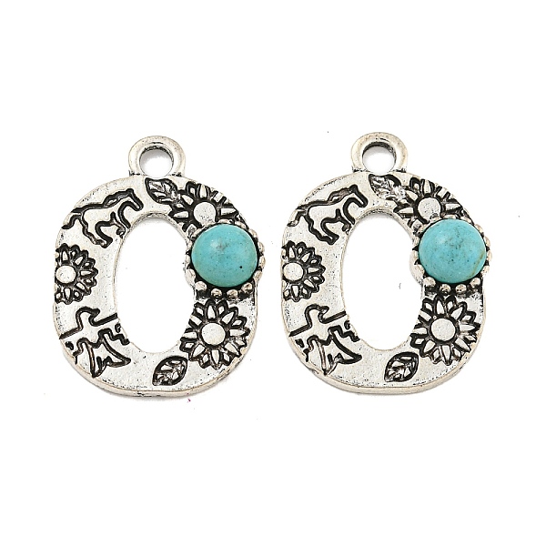 PandaHall Synthetic Turquoise & Alloy Pendants, Letter Charms, Antique Silver, Letter O, 25x19x4.5mm, Hole: 3mm Synthetic Turquoise Letter O
PandaHall Synthetic Turquoise & Alloy Pendants, Letter Charms, Antique Silver, Letter O, 25x19x4.5mm, Hole: 3mm Synthetic Turquoise Letter O