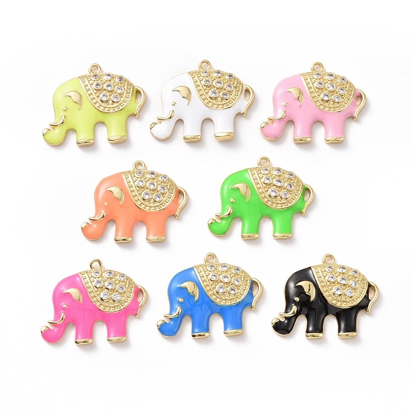 PandaHall Rack Plating Brass Micro Pave Clear Cubic Zirconia Pendants, with Enamel, Real 18K Gold Plated, Cadmium Free & Lead Free, Elephant..., Multicolor
PandaHall Rack Plating Brass Micro Pave Clear Cubic Zirconia Pendants, with Enamel, Real 18K Gold Plated, Cadmium Free & Lead Free, Elephant..., Multicolor