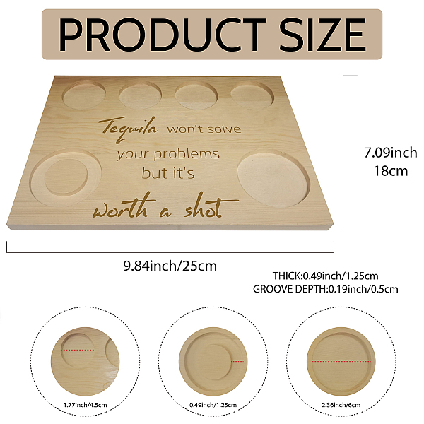 PandaHall CREATCABIN Tequila Flight Board Tequila Won't Solve Your Problems But It's Worth A Shot Bar Serving Tray with Salt Rim for Bar...
PandaHall CREATCABIN Tequila Flight Board Tequila Won't Solve Your Problems But It's Worth A Shot Bar Serving Tray with Salt Rim for Bar...