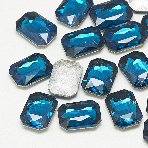 PandaHall Pointed Back Glass Rhinestone Cabochons, Faceted, Rectangle Octagon, Capri Blue, 6x4x2mm Glass Rhinestone Octagon Blue
PandaHall Pointed Back Glass Rhinestone Cabochons, Faceted, Rectangle Octagon, Capri Blue, 6x4x2mm Glass Rhinestone Octagon Blue