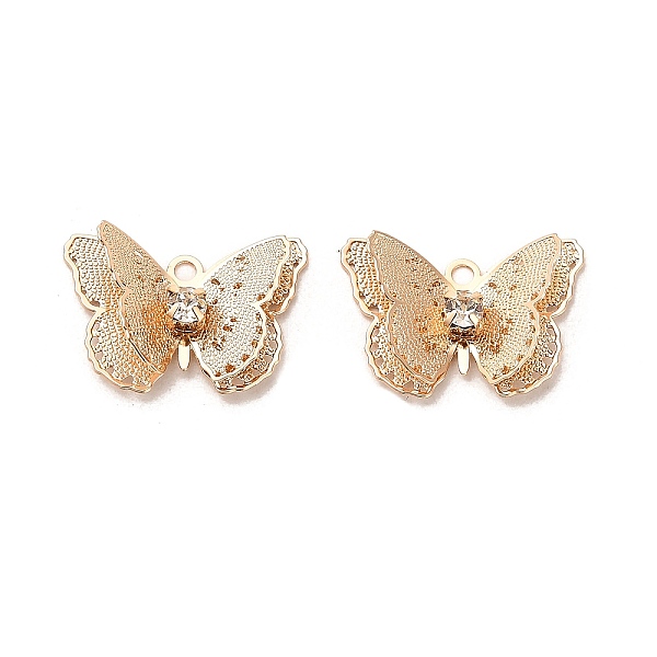 PandaHall Brass Pendants, with Rhinestone, Butterfly Charm, Light Gold, 14x20x5.5mm, Hole: 1.6mm Brass+Rhinestone Butterfly
PandaHall Brass Pendants, with Rhinestone, Butterfly Charm, Light Gold, 14x20x5.5mm, Hole: 1.6mm Brass+Rhinestone Butterfly